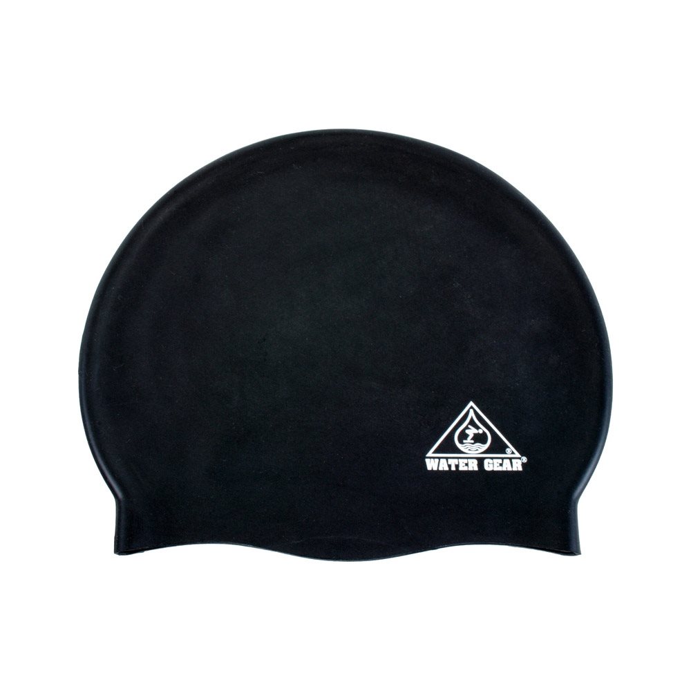 Water Gear Silicone Swim Cap, Black