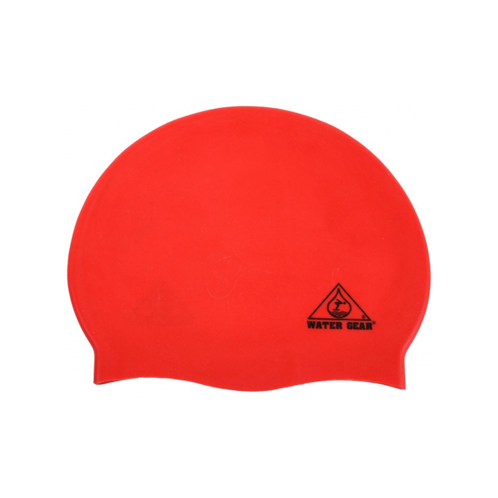 Water Gear Silicone Swim Cap, Red