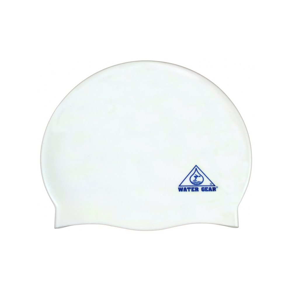 Water Gear Silicone Swim Cap, White
