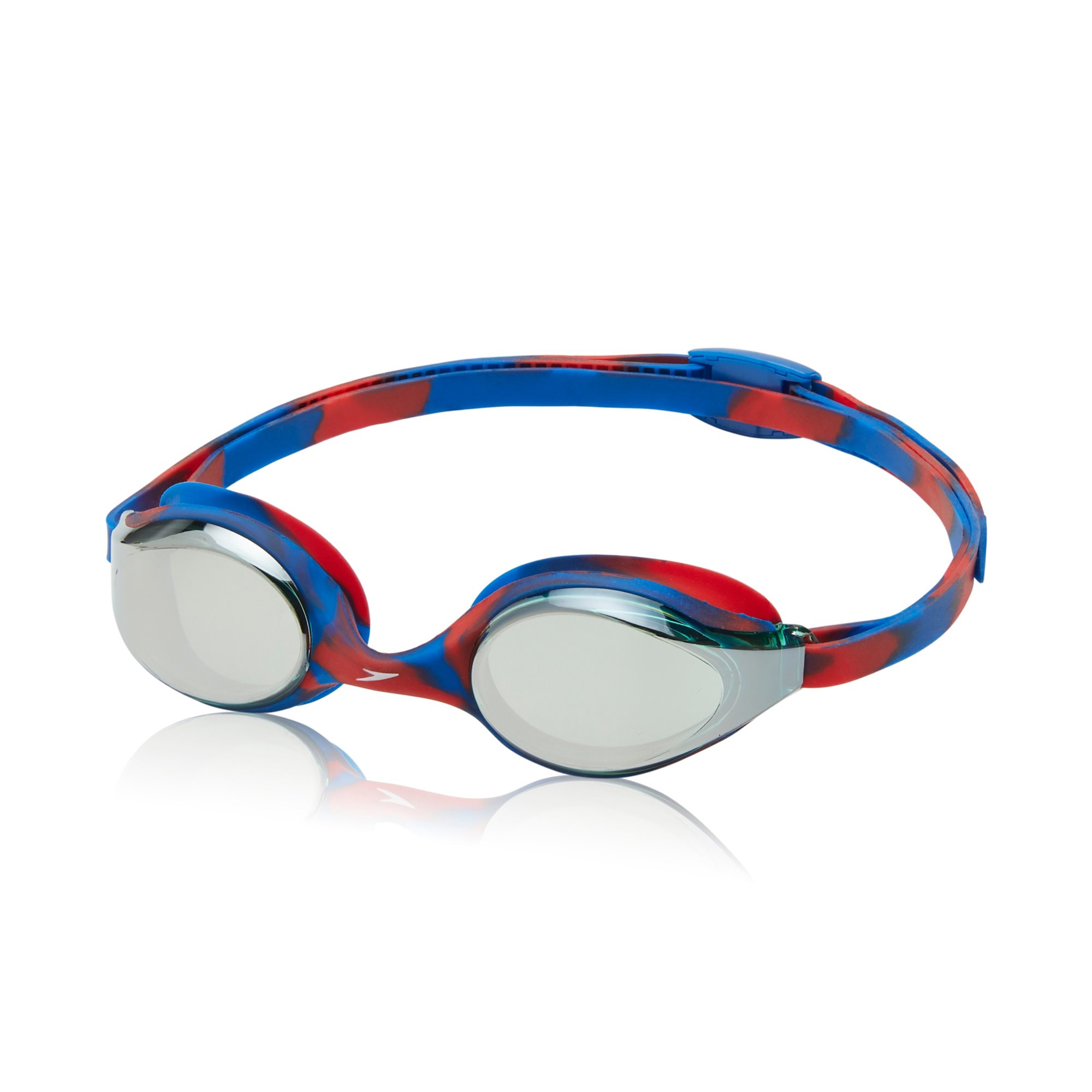 Speedo Hyper Flyer Mirrored Goggles, Navy / Red / Gray