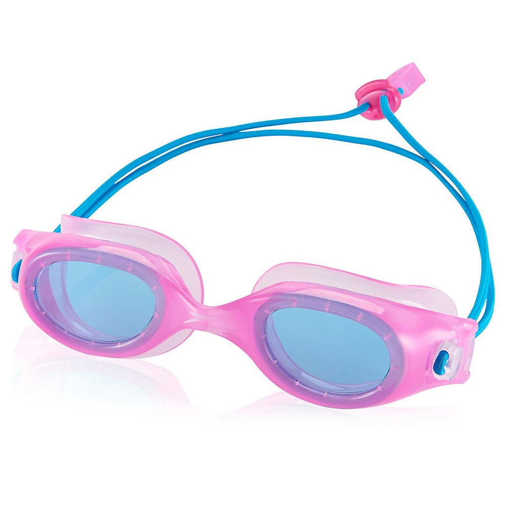 Speedo Jr Hydrospex Bungee Goggles, Fucshia / Cobalt
