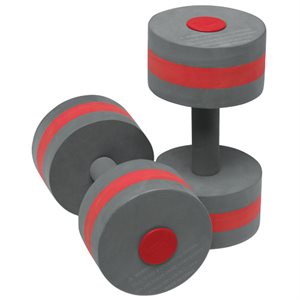 Speedo Aqua Fitness Dumbbells, Charcoal / Red