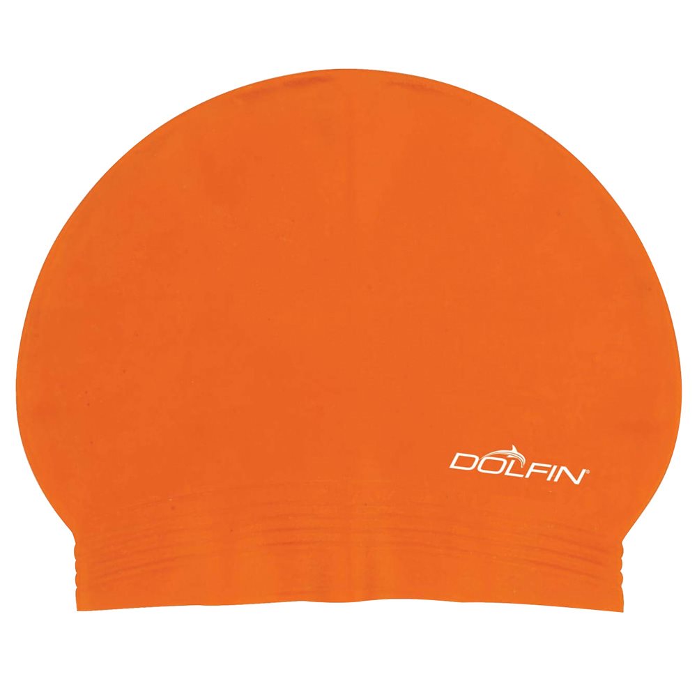 Dolfin Solid Latex Cap, Orange