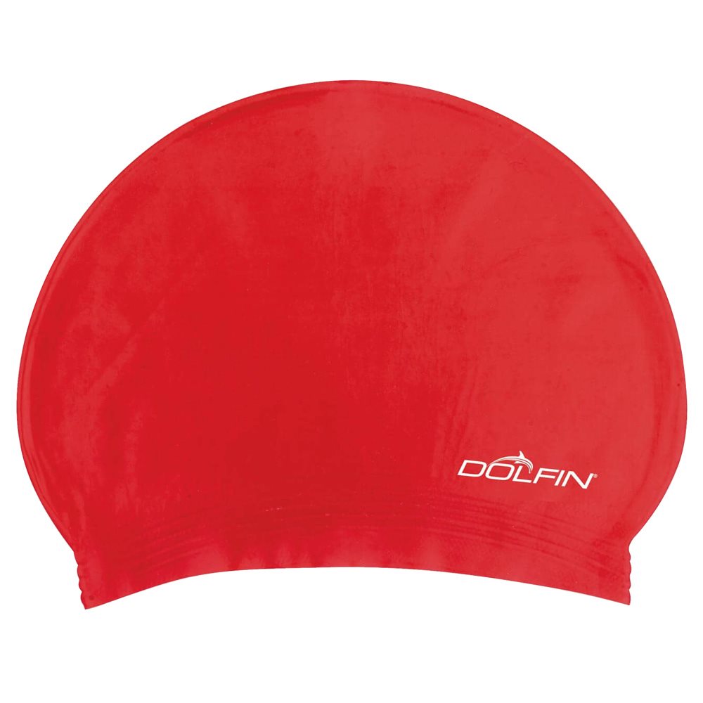 Dolfin Solid Latex Cap, Red