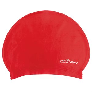 Dolfin Solid Latex Cap, Red