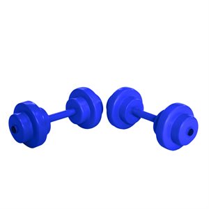 Super Soft Bar Bells, Pair, Blue