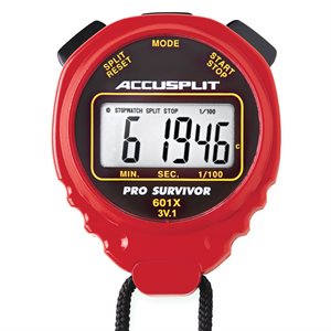 Accusplit Pro Survivor Stopwatch, Red