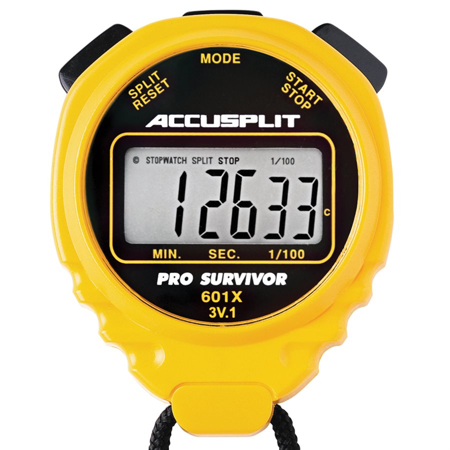 Accusplit Pro Survivor Stopwatch, Yellow