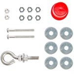 Competitor Racing Lane Storage Reel Parts, 200350WWH White Wheel Hardware