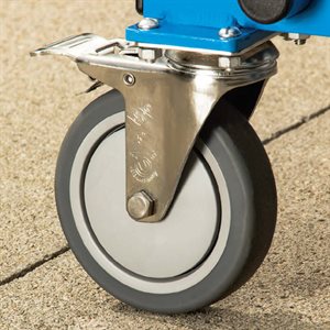 Competitor Racing Lane Storage Reel Parts, 200750 S / S Swivel Caster with Brake, 5 in (Classic Plus)