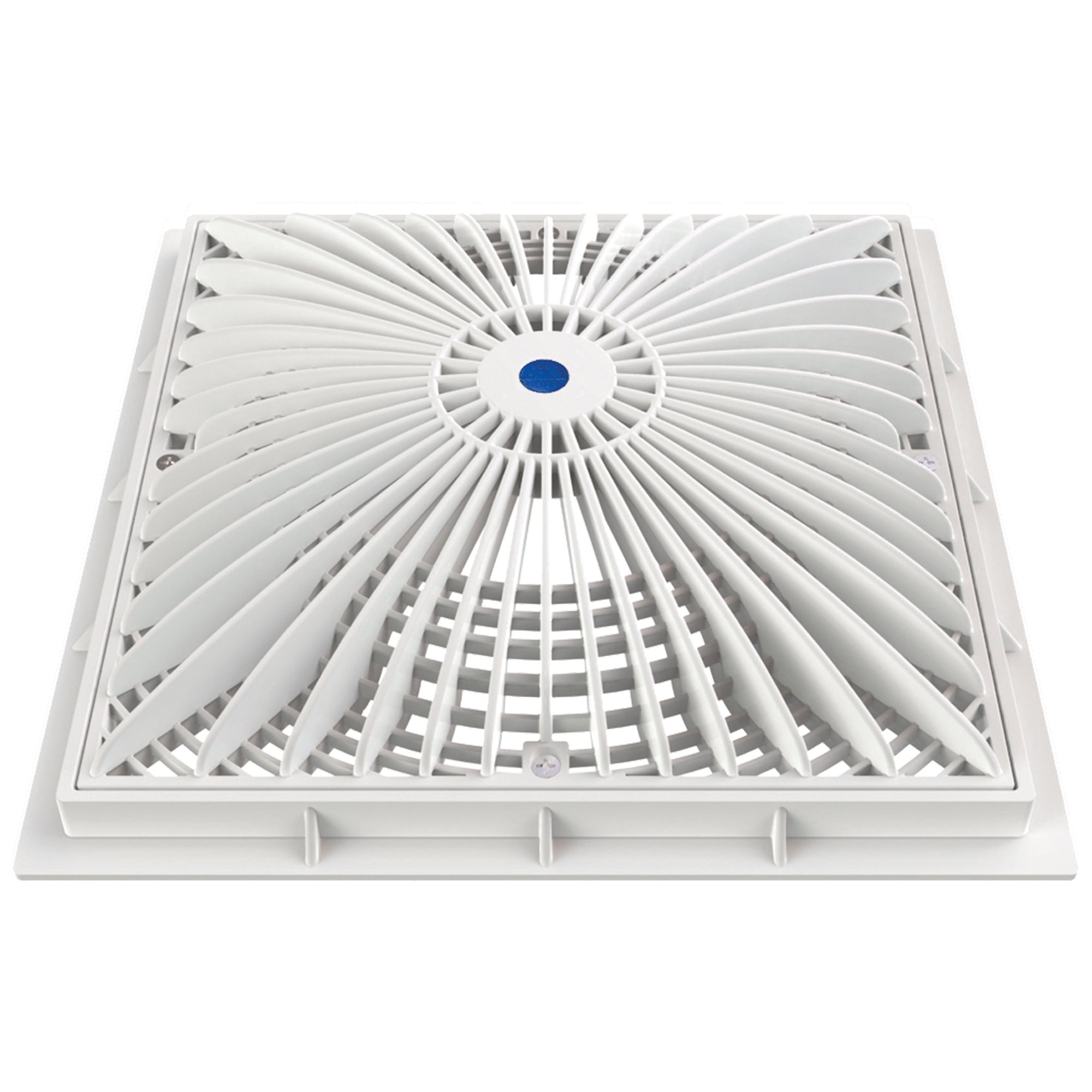 Aquastar 12MF101 Moflow Suction Outlet Cover with Mud Frame, 12 in. Square, White