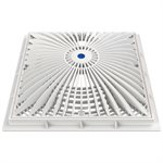 Aquastar 12MF101 Moflow Suction Outlet Cover with Mud Frame, 12 in. Square, White