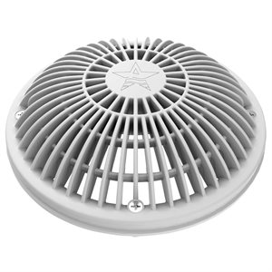 Aquastar 8MF101 Moflow Suction Cover with Mud Frame, 8 in. Round, White