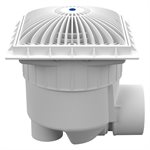 Aquastar 9MF101SSB PVC Sump, 3 in. Socket x 4 in. Spigot Side Port, 9 in. Square with Moflow cover