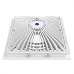 Aquastar 9MF101 Moflow Suction Outlet Cover with Mud Frame, 9 in. Square, White