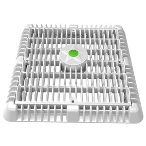 Aquastar 9" x 9" Suction Outlet Cover with Frame & Vented Riser Ring, White