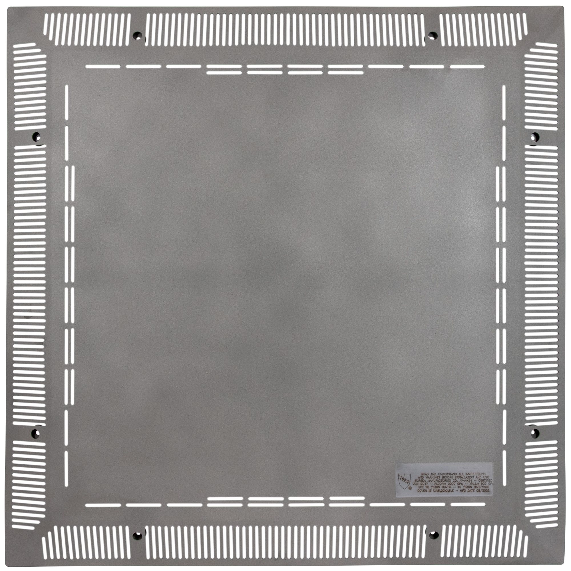 Eureka Anti-Entrapment Drain Cover, 44" x 44"