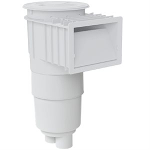 AquaStar FlowStar Skimmer, Flush Face with 9" Ultra Basket, White