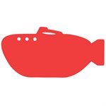 Foam Play Raft, Submarine, Red