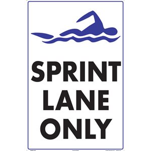 Sign - Sprint Lane Only 12" x 18"