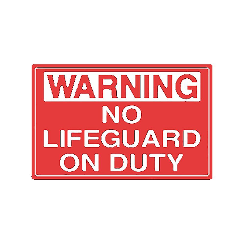 Tailwind Sign 12 X 18 WARNING NO LIFEGUARD ON DUTY