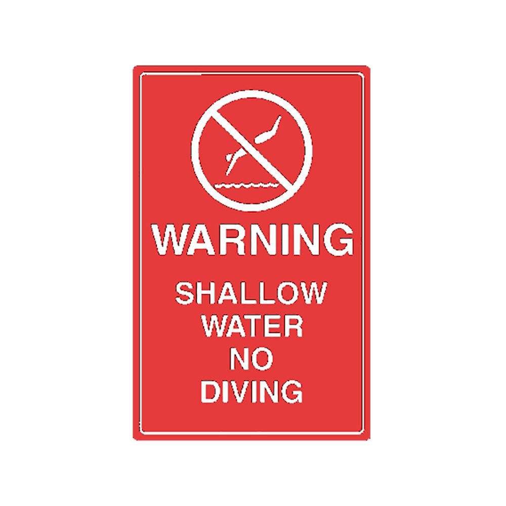 Tailwind Sign 12 X 18 WARNING SHALLOW WATER