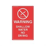 Tailwind Sign 12 X 18 WARNING SHALLOW WATER