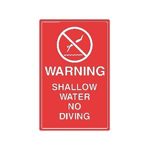 Tailwind Sign 12 X 18 WARNING SHALLOW WATER
