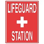 Tailwind Sign 18 X 24 LIFEGUARD + STATION