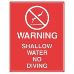 Tailwind Sign 18 X 24 WARNING SHALLOW WATER