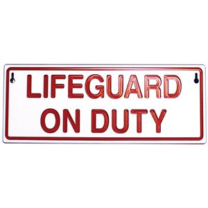 Tailwind Reversible Sign 15 X 6 LIFEGUARD ON DUTY / NO LIFEGUARD ON DUTY