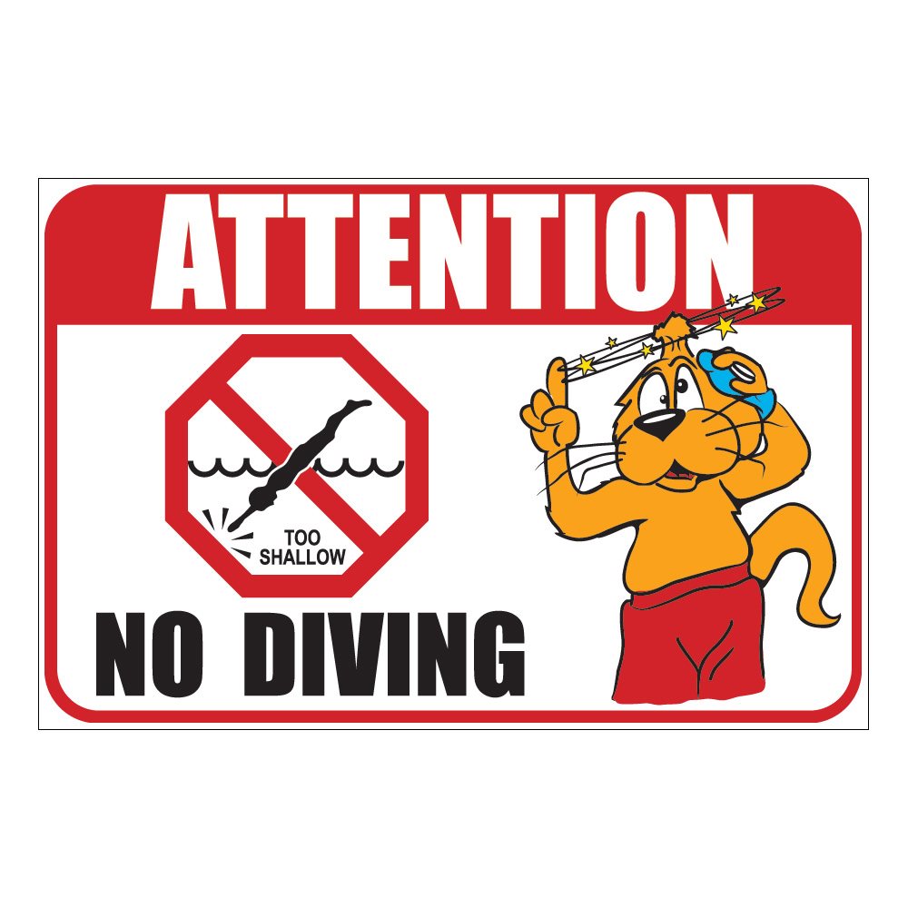 Sign - No Diving 12" x 18"