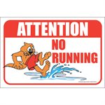 Sign - No Running 12" x 18"