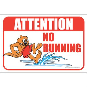 Sign - No Running 12" x 18"