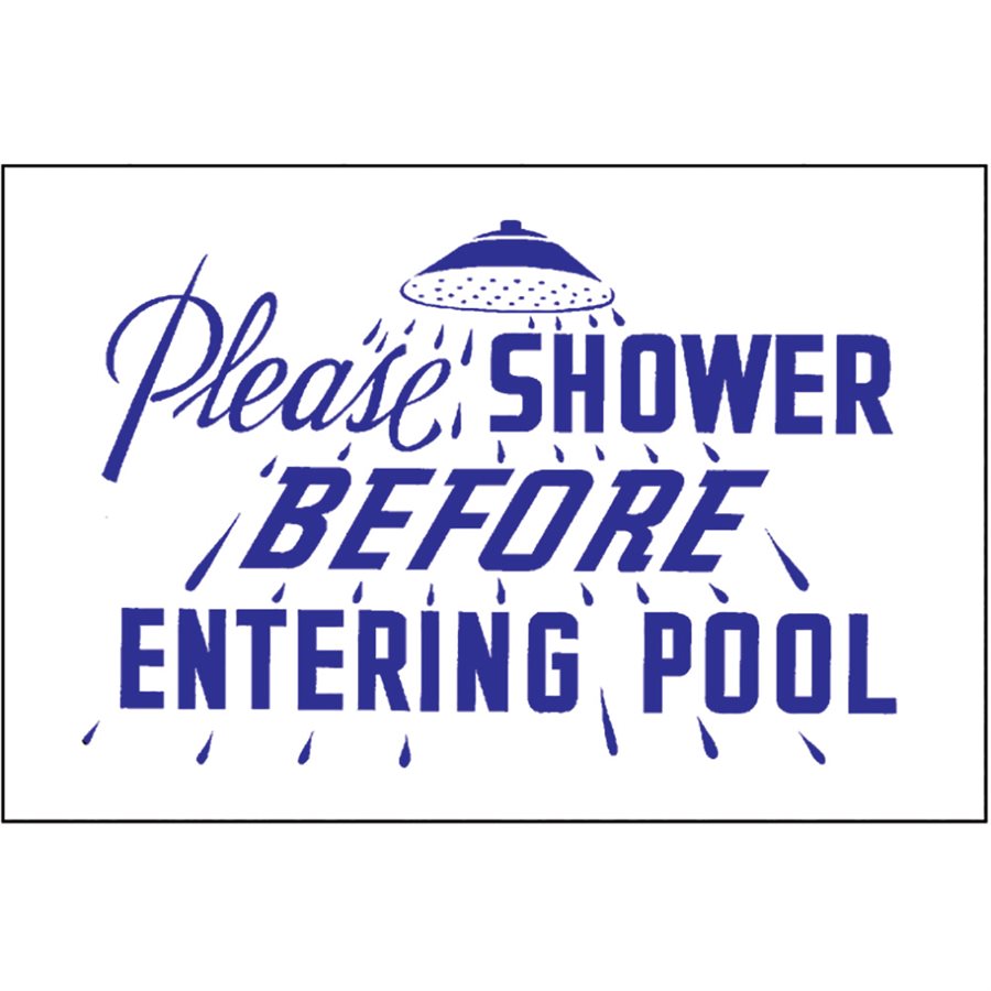 Sign - Please Shower 12" x 18"