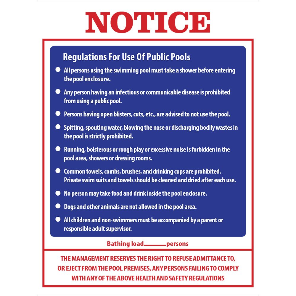 Sign - Notice: Regulations... 18" x 24"