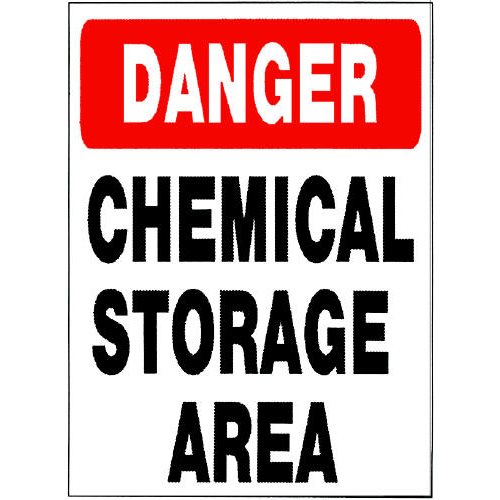 Sign - Danger Chemical Storage 18" x 24"