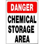 Sign - Danger Chemical Storage 18" x 24"