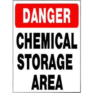 Sign - Danger Chemical Storage 18" x 24"