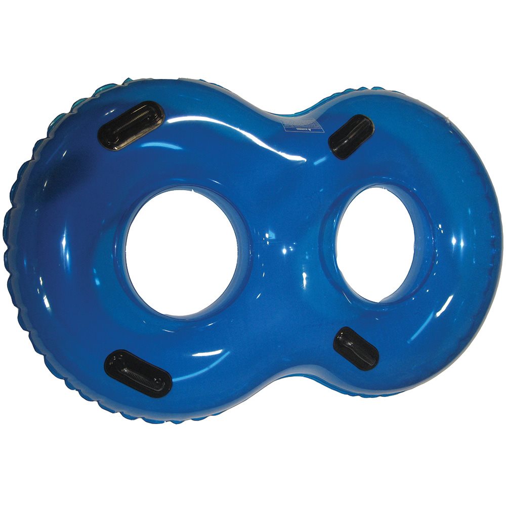 Tube Pro Waterpark Tube, 44" Double Transparent Blue, Overlap Seam