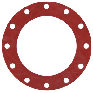 Valve / Flange Gasket, Red Rubber, 10"