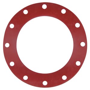 Valve / Flange Gasket, Red Rubber, 12"