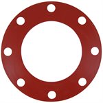 Valve / Flange Gasket, Red Rubber, 6"