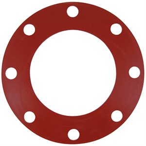 Valve / Flange Gasket, Red Rubber, 6"