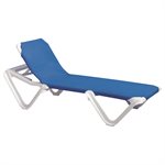 Nautical Sling Chaise, White / Royal Blue, Case of 2