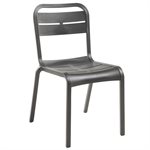Cannes Stacking Sidechair, Charcoal, Case of 18