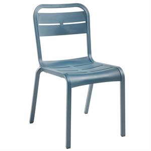 Cannes Stacking Sidechair, Mineral Blue, Case of 18
