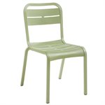 Cannes Stacking Sidechair, Sage Green, Case of 4