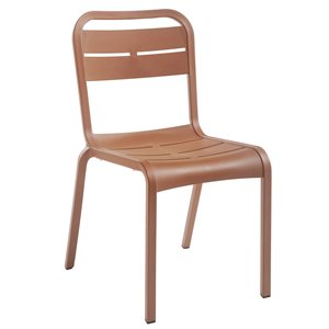 Cannes Stacking Sidechair, Terra Cotta, Case of 18
