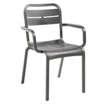 Cannes Stacking Armchair, Charcoal, Case of 16